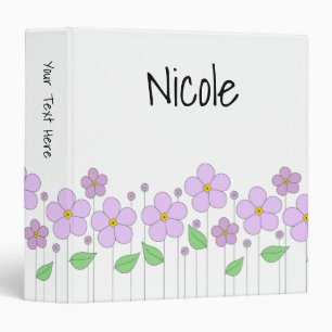 Lilac Flowers Binder