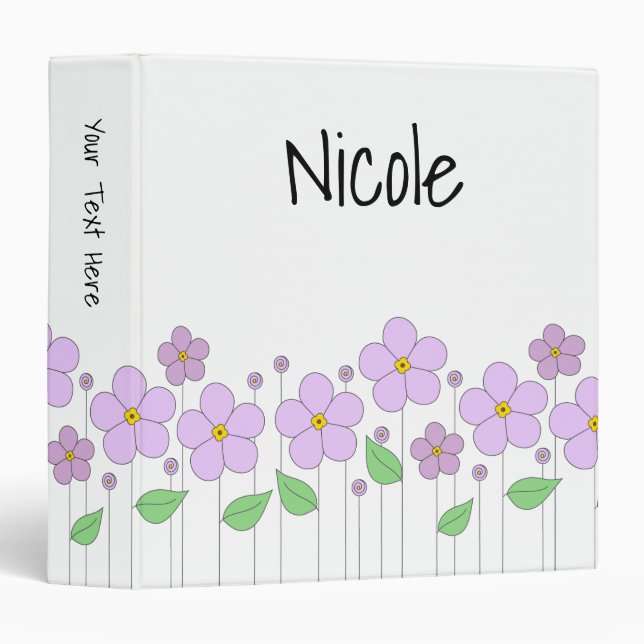 Lilac Flowers Binder (Front/Spine)