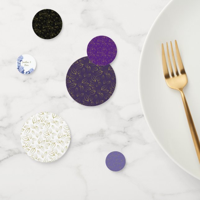 Lilac flowers blooming confetti (Group)