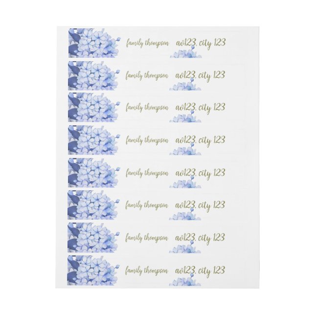 Lilac flowers blooming wraparound address label (Sheet)
