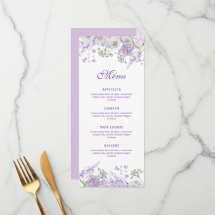 Lilac Flowers Classic Menu