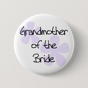 Lilac Flowers Grandmother of Bride 2 Inch Round Button