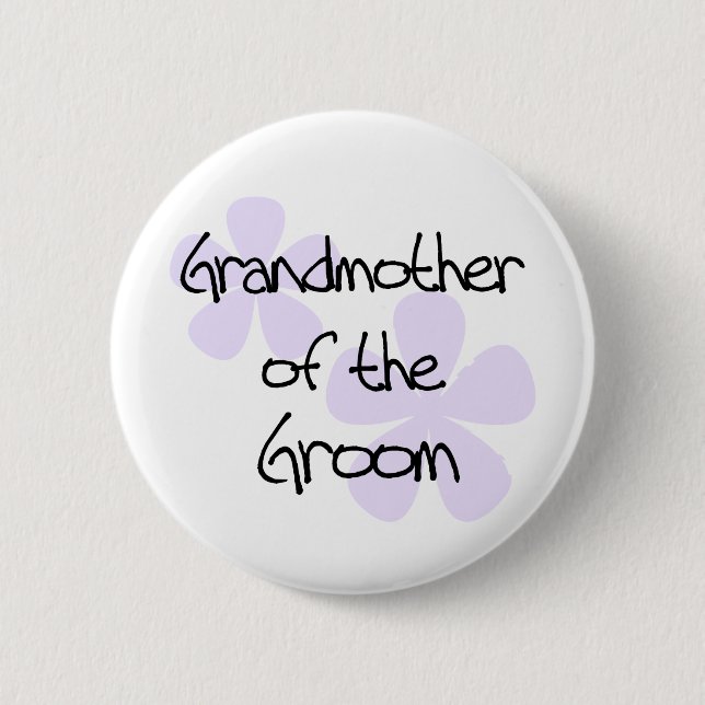 Lilac Flowers Grandmother of Groom Button (Front)
