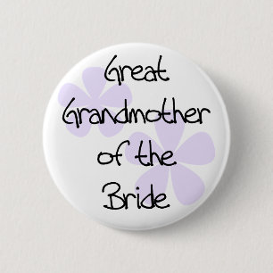 Lilac Flowers Great Grandmother of Bride 2 Inch Round Button