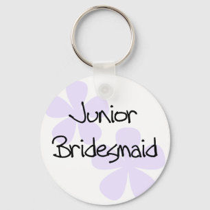 Lilac Flowers Jr. Bridesmaid Keychain