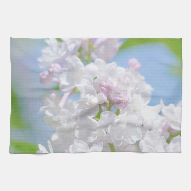 Lilac Flowers Kitchen Towel (Horizontal)