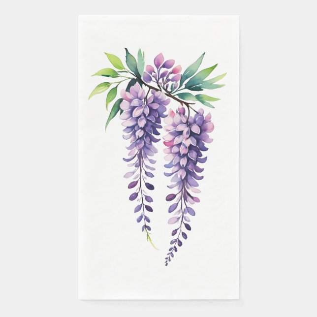 Lilac Flowers Lilac Bush Art Lilacs Illustration   Napkin (Front)