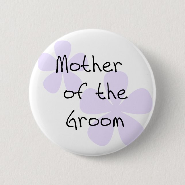 Lilac Flowers Mother of Groom 2 Inch Round Button (Front)