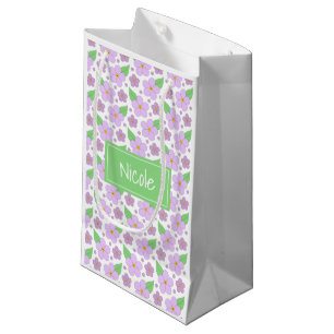 Lilac Flowers Pattern Gift Bag