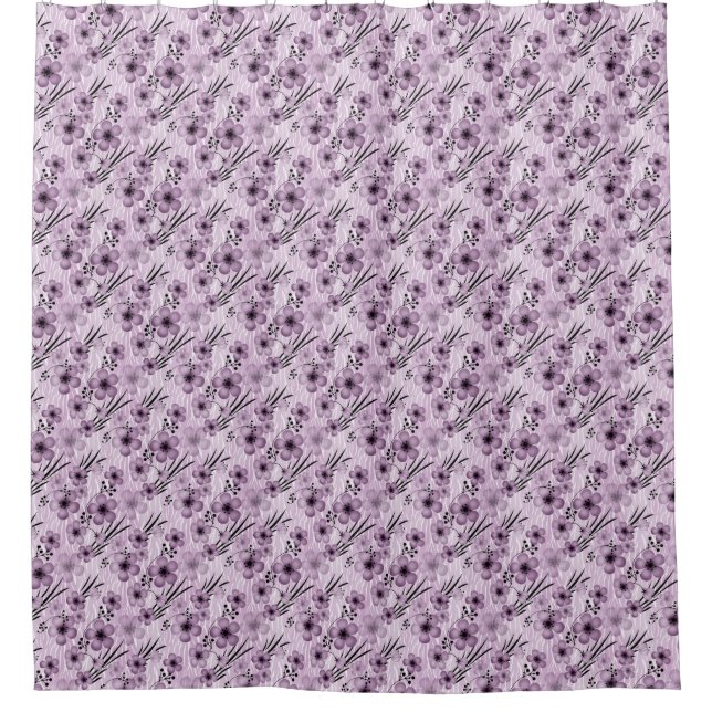 Lilac flowers pattern on tiger background (Front)