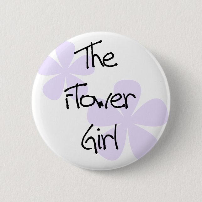 Lilac Flowers The Flower Girl 2 Inch Round Button (Front)