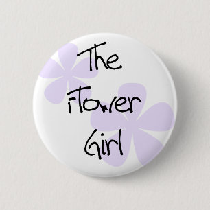 Lilac Flowers The Flower Girl 2 Inch Round Button