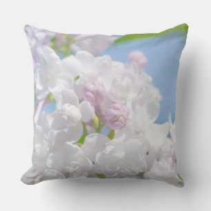 Lilac Flowers Throw Pillow