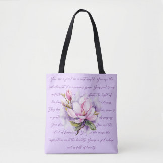 Lilac Flowers Watercolor Shoper Tote Bag