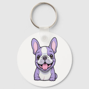 Lilac French Bulldog 8 Keychain
