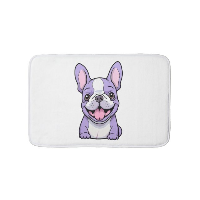 Lilac French Bulldog  Bath Mat (Front)