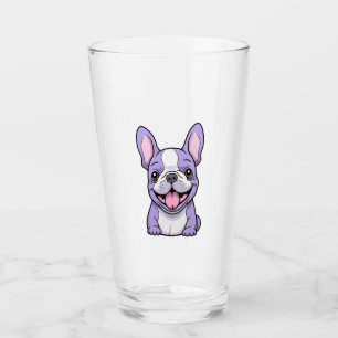 Lilac French Bulldog Glass