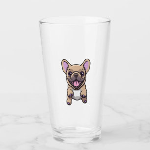 Lilac French Bulldog Glass
