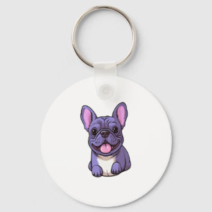 Lilac French Bulldog Keychain
