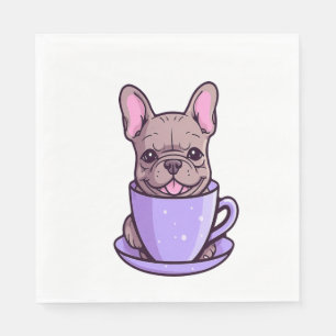 Lilac French Bulldog Napkin