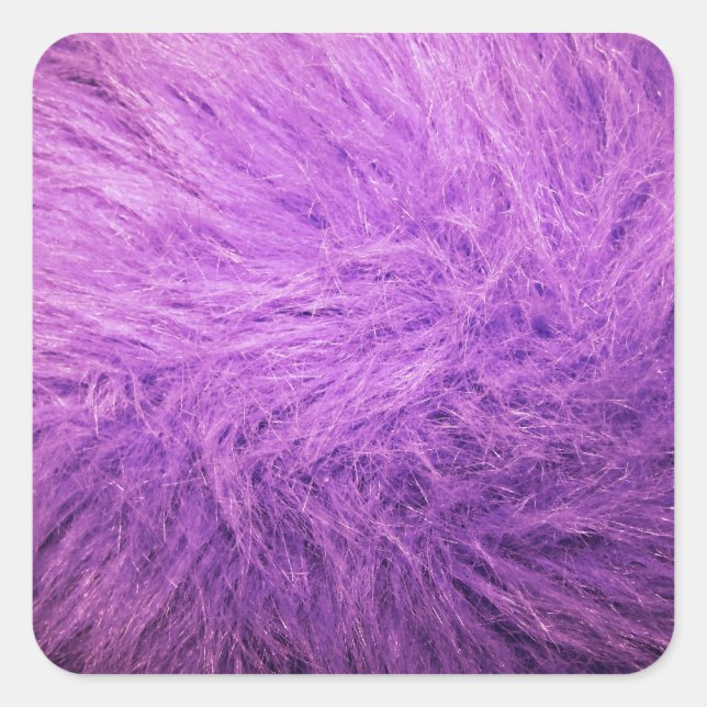 Lilac Fur Square Sticker (Front)