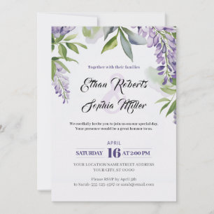 Lilac Garden Floral Faire-part de mariage