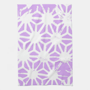 Lilac geometric pattern kitchen towel