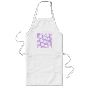 Lilac geometric pattern long apron