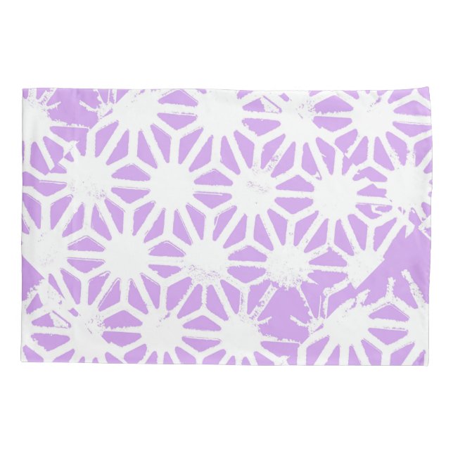 Lilac geometric pattern pillowcase (Back)