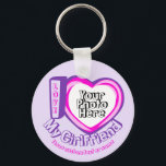 Lilac Gift I love My Girlfriend Birthday Keychain<br><div class="desc">Lilac Gift I love My Girlfriend Birthday</div>