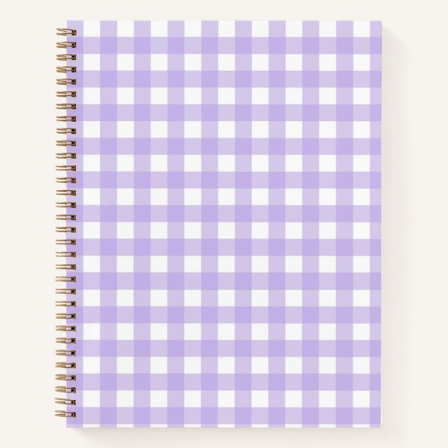 Lilac Gingham Notebook (Front)