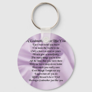 Lilac Godmother Poem Keychain