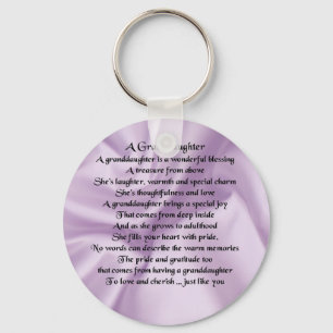 lilac   Granddaughter Poem Keychain