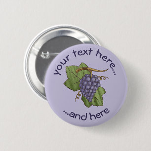 Lilac Grapes 2 Inch Round Button