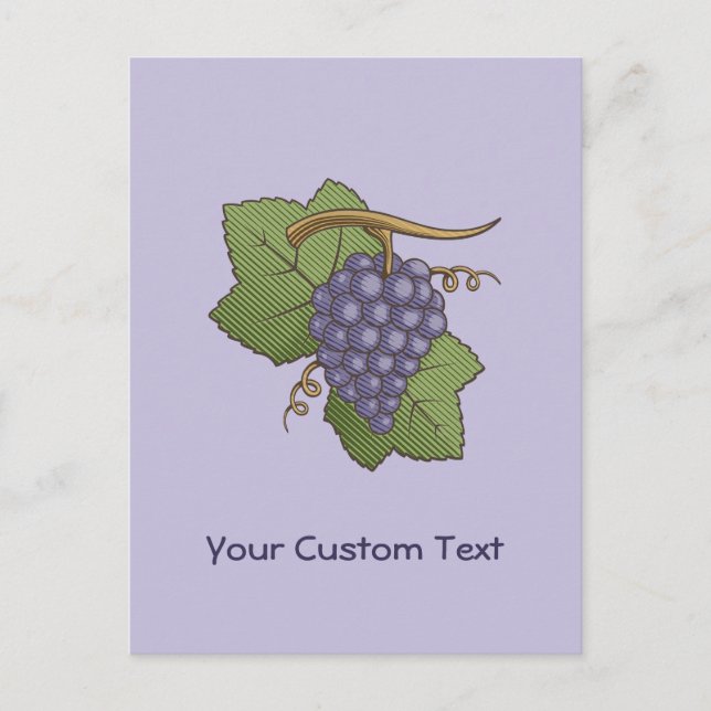 Lilac Grapes Postcard (Front)