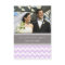 Lilac Grey Chevron Photo Elopement Announcement