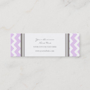 Lilac Grey Chevron Retro Business Cards