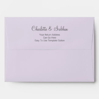 Lilac Grey Plain (Return Address On Back) Envelopes