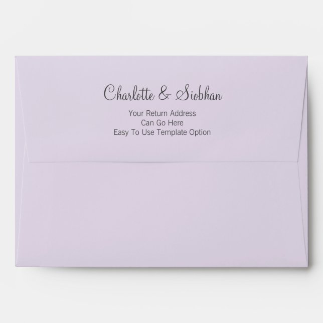 Lilac Grey Plain (Return Address On Back) Envelopes (Back (Top Flap))