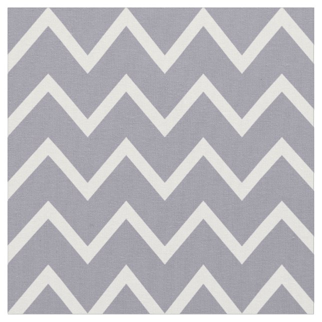 Lilac Grey & White Chevron Fabric (Close Up)
