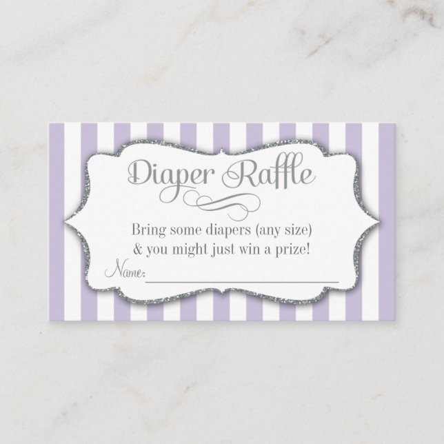 Lilac Gris Laveuse Baby shower Cartes de  Violet (Devant)