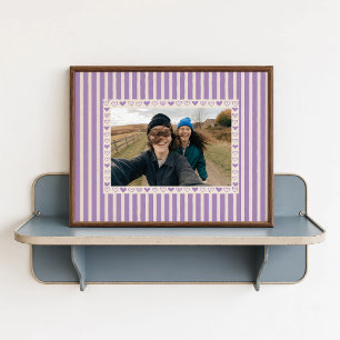 Lilac Heart Photo Poster - Personalized Gift