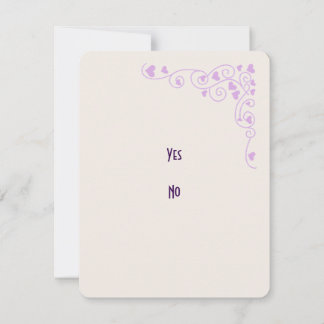 Lilac Hearts Twin Love Baby Shower RSVP Card