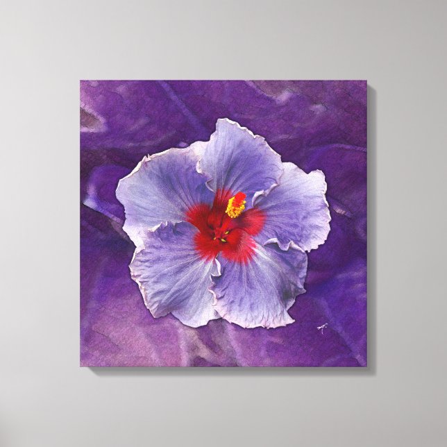 Lilac Hibiscus Canvas Print (Front)