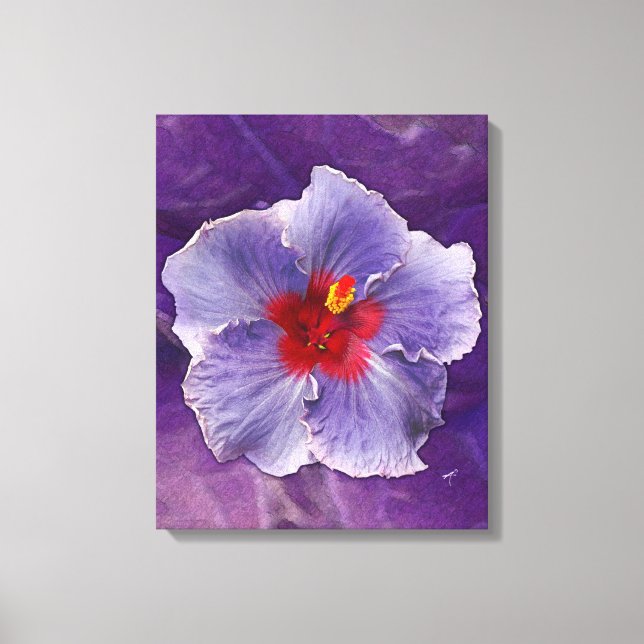 Lilac Hibiscus Canvas Print (Front)