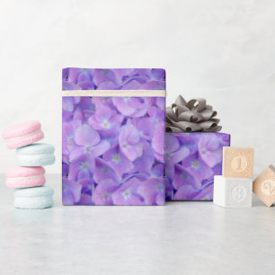 Lilac Hydrangea Flowers Wrapping Paper