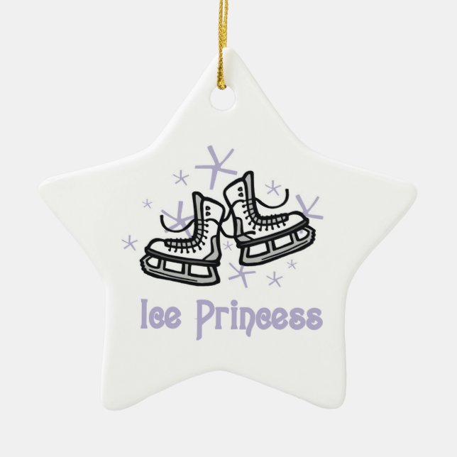 Lilac Ice Princess T shirts and Gifts Ceramic Ornament (Front)
