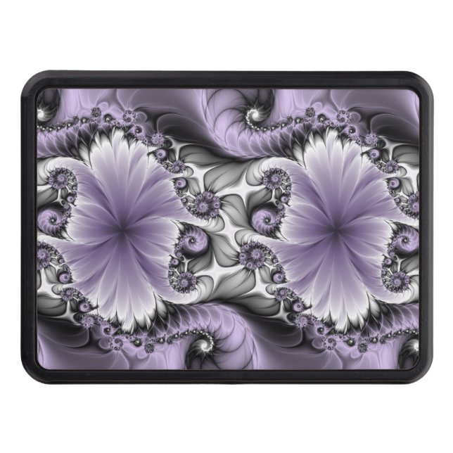 Lilac Illusion Abstract Floral Fractal Art Fantasy Trailer Hitch Cover (Front)