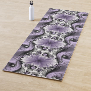Lilac Illusion Abstract Floral Fractal Art Fantasy Yoga Mat
