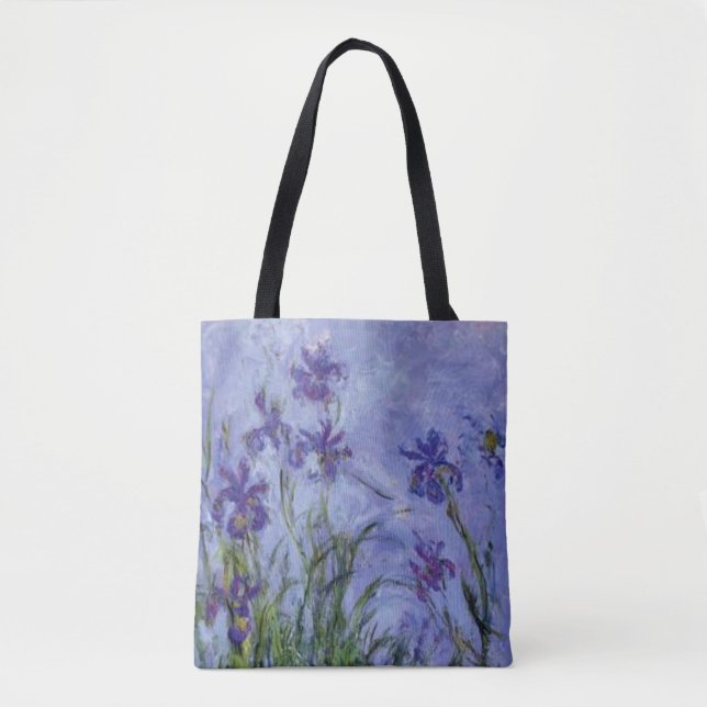 Lilac Irises by Claude Monet Tote (Front)